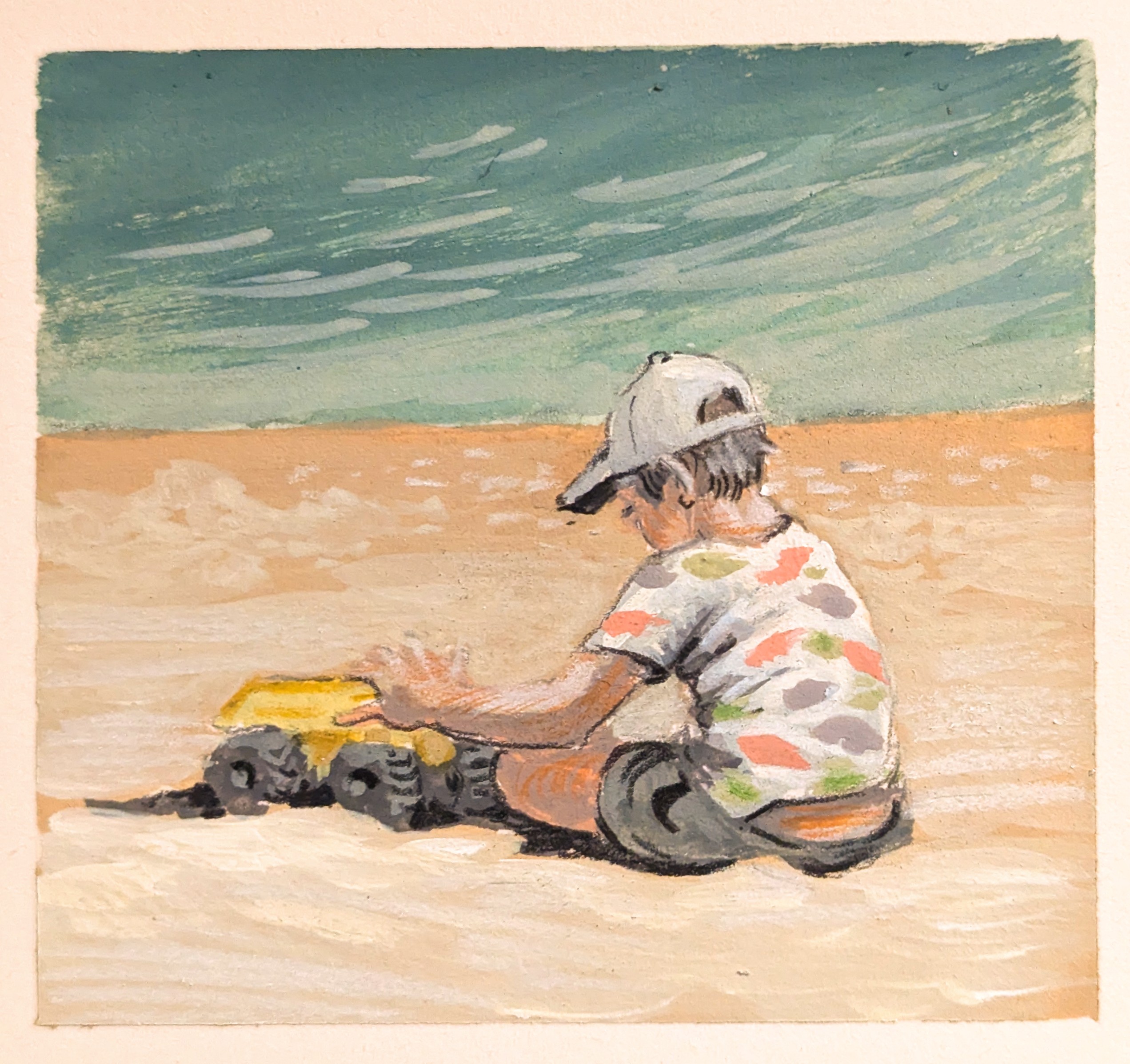 Colin at Grafton — Gouache — Grafton Lakes State Park