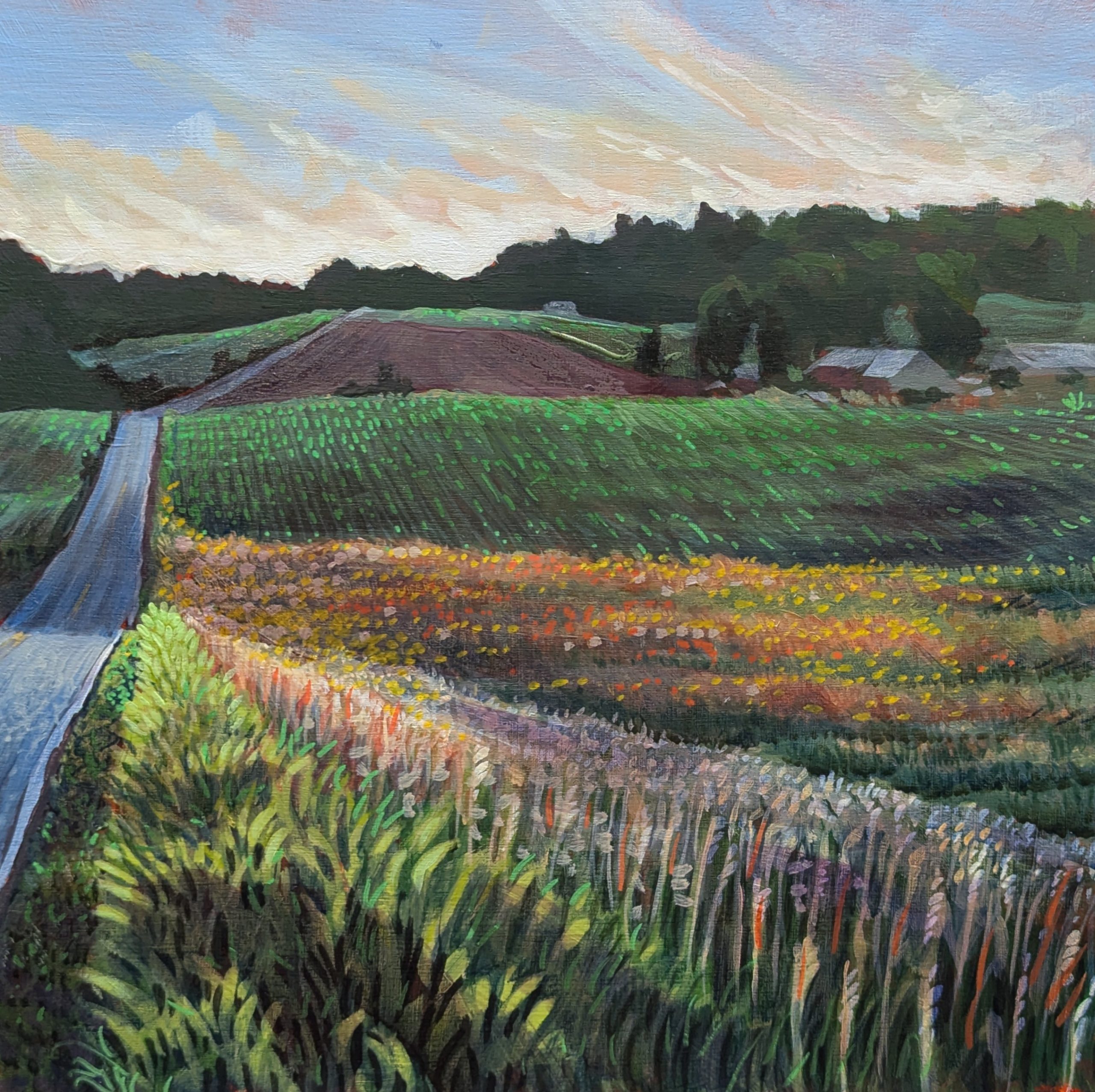 Garfield Rd Dusk — Acrylic — Garfield Rd looking north