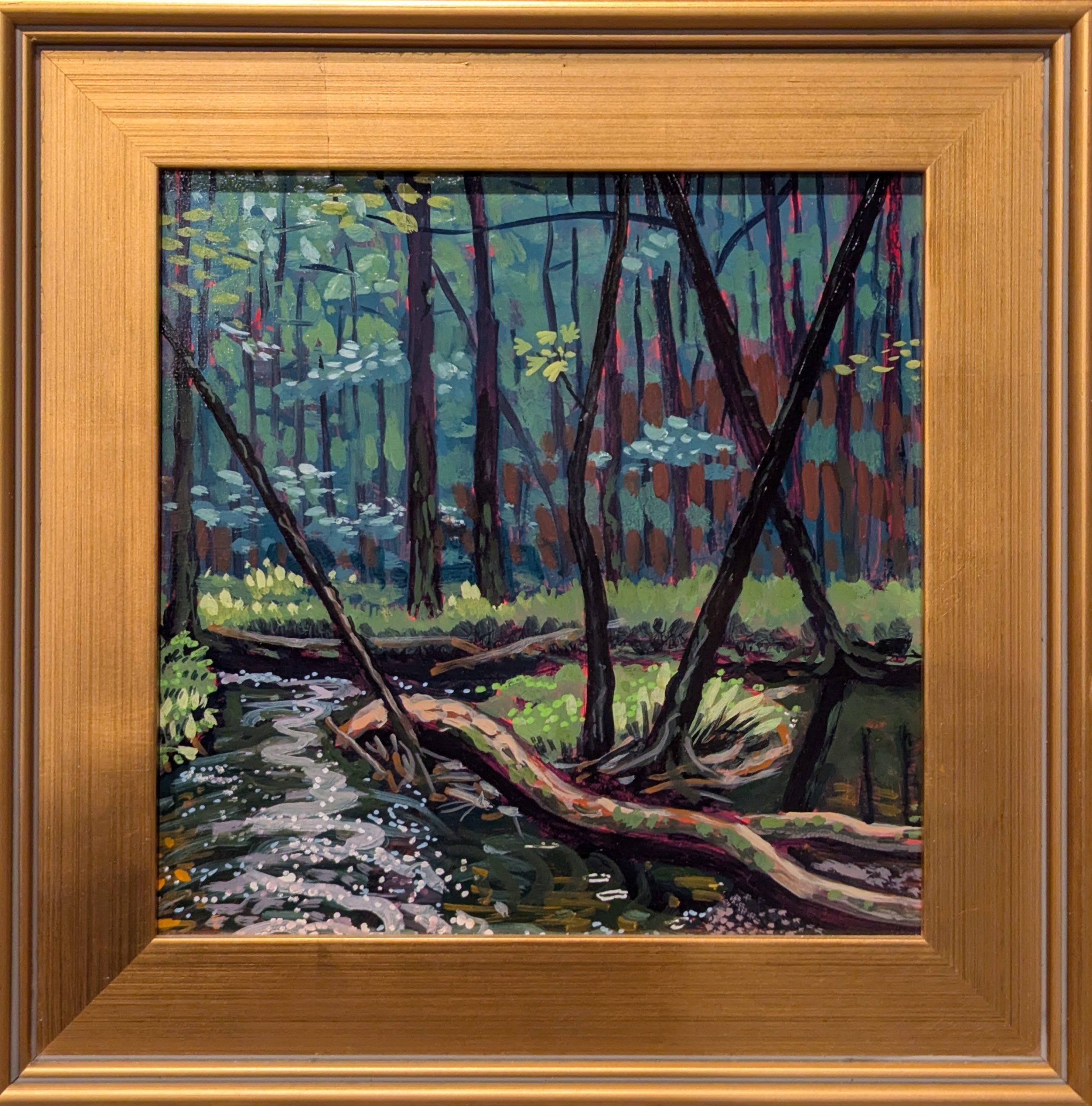 Greenbush Town Park — Acrylic — The wetlands in the town park downstream of the dam