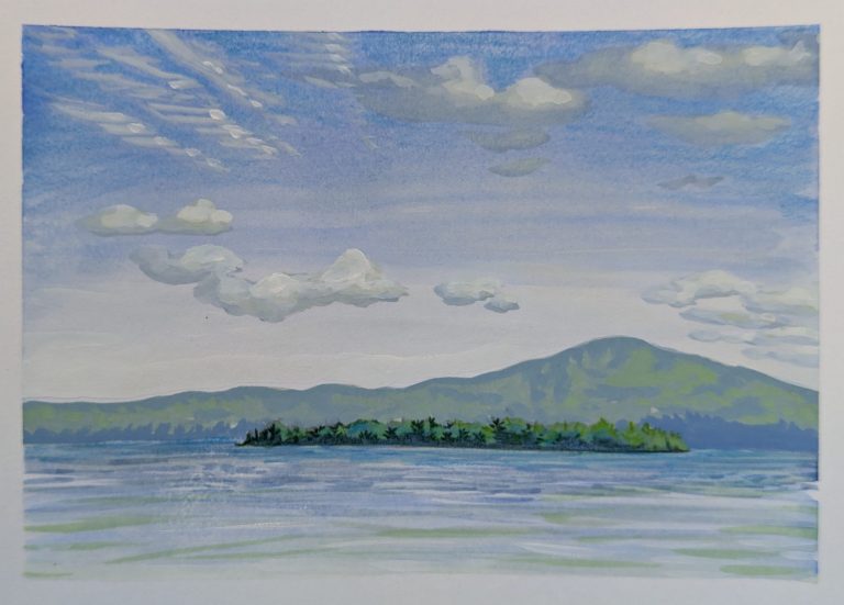 Albee Beach — Gouache, 8x6 inches