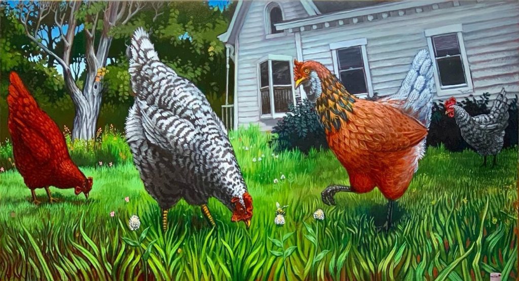 Backyard Chickens — Acrylic